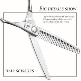 Patented Hair Thinning Scissors Sharp Blade Tip Double Sided Tooth