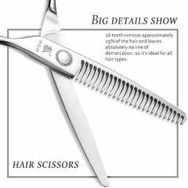 26 Teeth Special Hairdressing Scissors , Silver Color Hair Thinning Shears