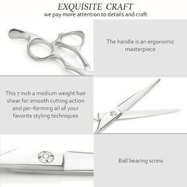 Standard Stainless Steel Hair Scissors , 7.0" Special Hair Thinning Scissors