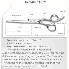 Special Japanese Steel Scissors , Hair Stylist Scissors Sharpness Cutter Blade